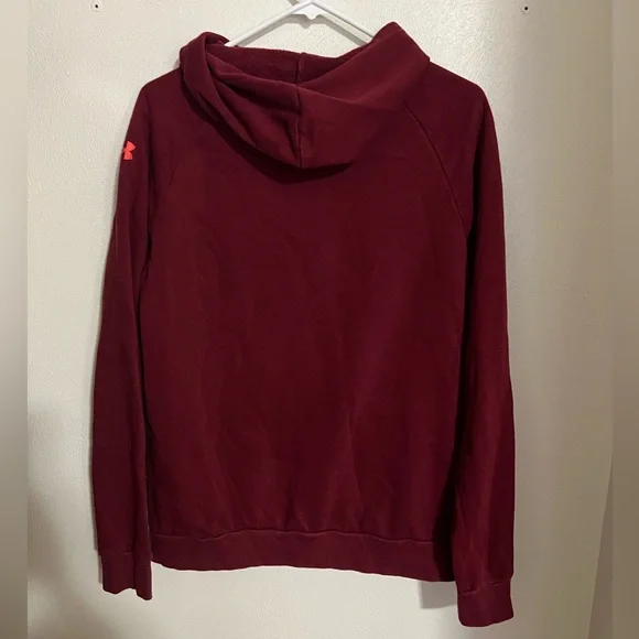 UNDER ARMOUR Project Rock Blood Sweat Respect Maroon and Orange Hoodie Kids XL - Picture 5 of 5